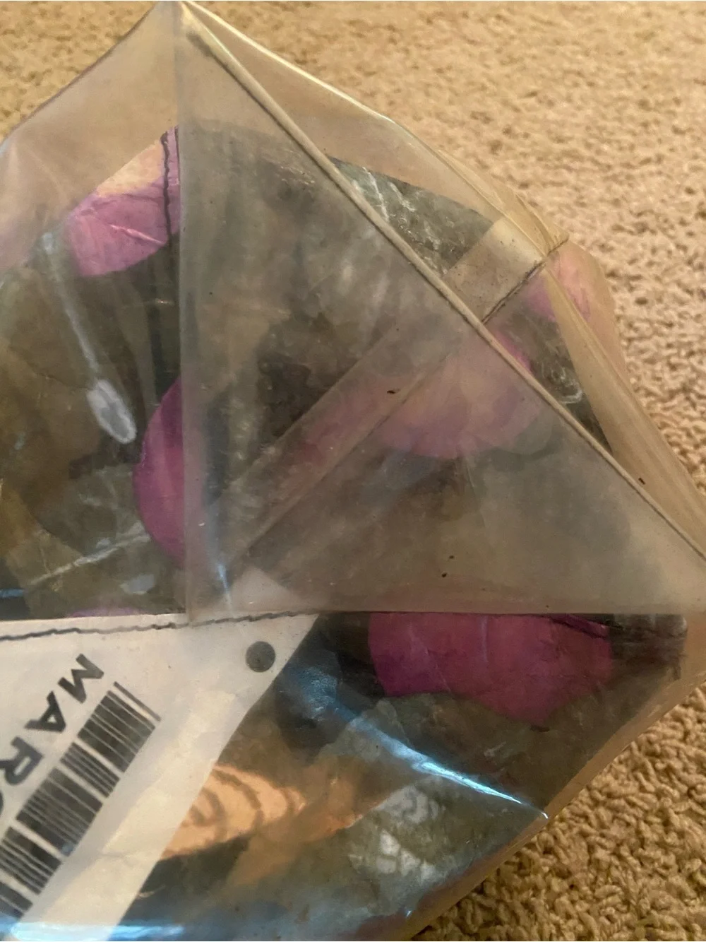Marc Jacobs Redux Grunge Collection Purple Plums Clear Large Tote